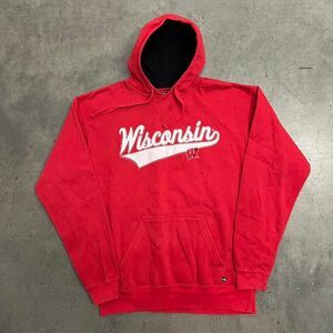 Y2K‎ embroidered Wisconsin boxy hoodie